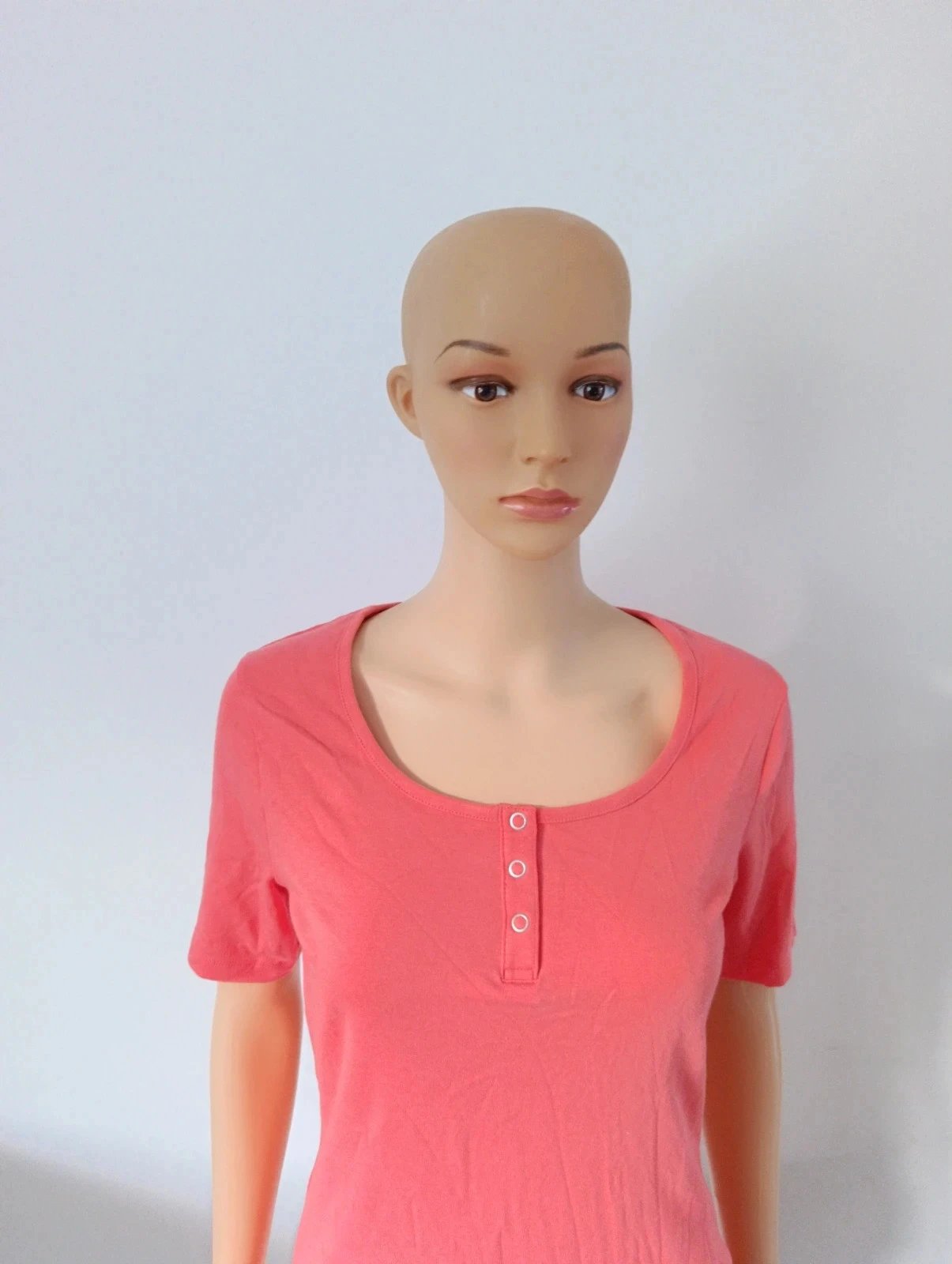 T-shirt Nutmeg coral feminino T38 – Novo com etiqueta – Algodão elástico – photo 2